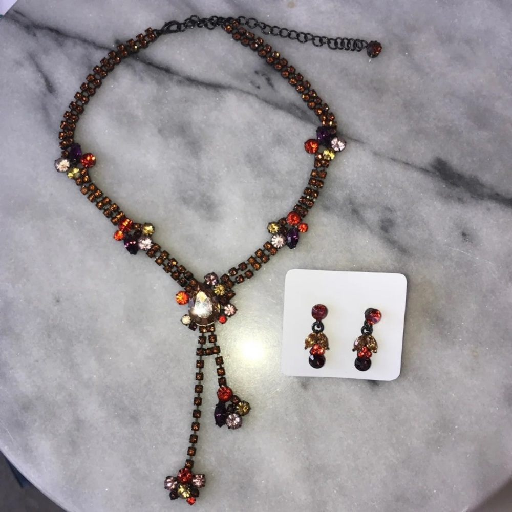 Vintage Tiara Misu Signed Rhinestone Set - Picture 7 of 9
